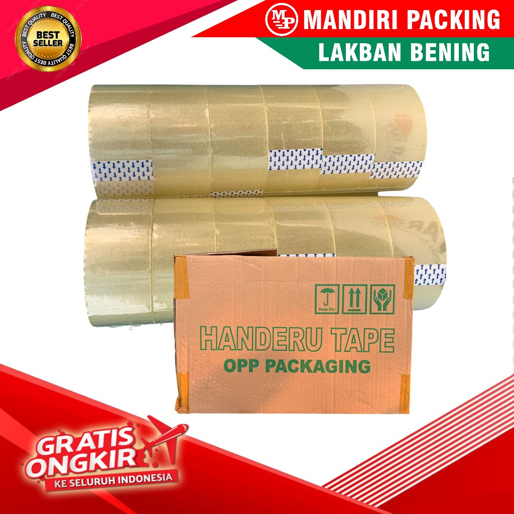 

1 Dus Lakban OPP Bening Handru isi 24 pak 72 pcs Lakban Premium