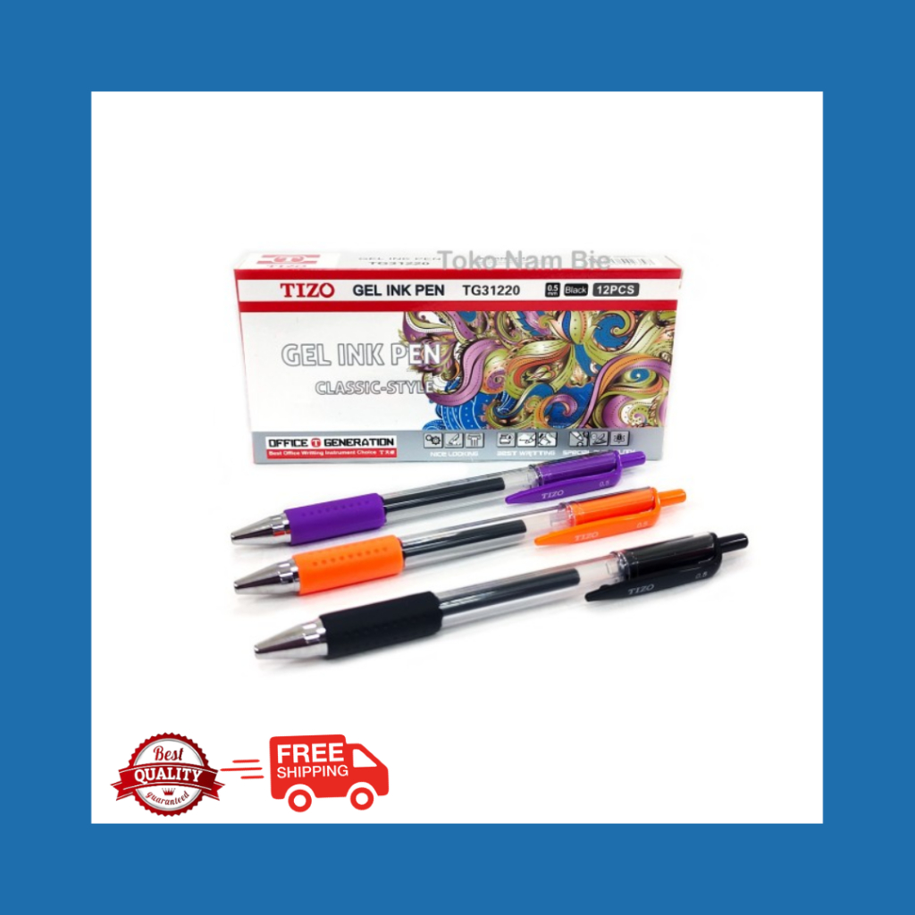 

Tizo Bolpen Gel TG-31220 / TG-31220 Gel Pen Cetit/Klik / LUSIN