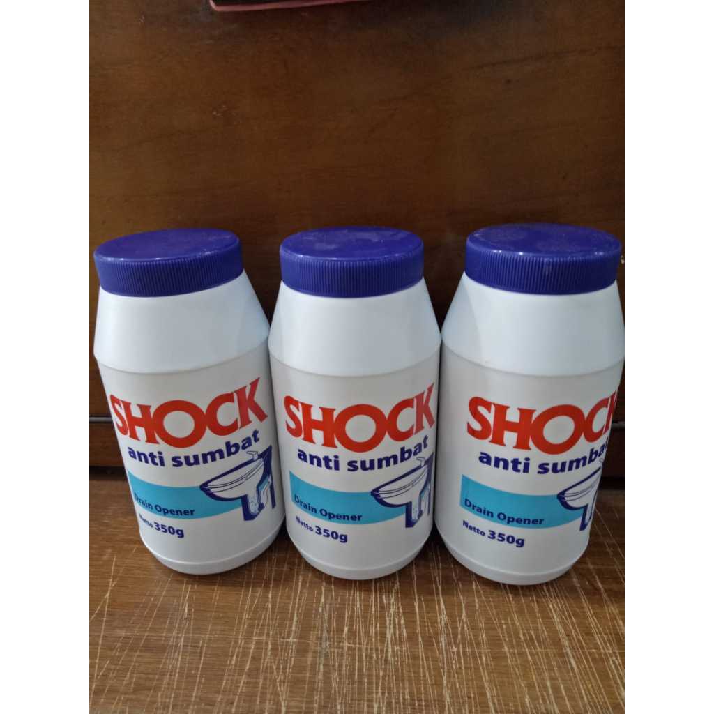 Shock Anti Sumbat Botol 350 gr aman untuk wastafel dan Kloset akibat rambut,benang,sisa makanan