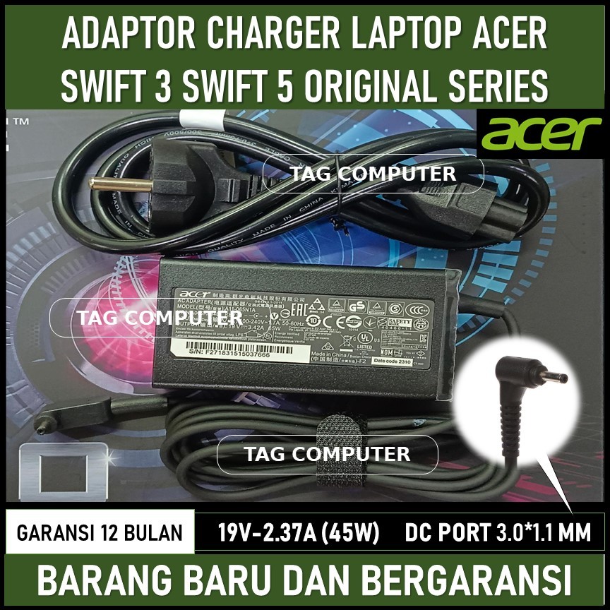 ADAPTOR CHARGER LAPTOP ACER SWIFT 3 SWIFT 5 ORIGINAL SERIES