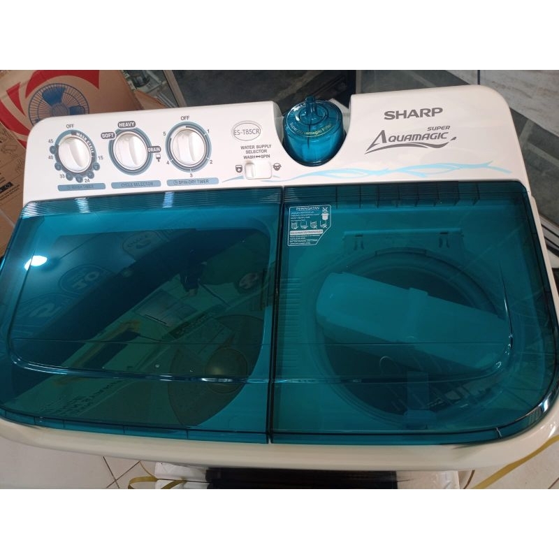 Mesin Cuci Sharp ES-T85CR | Mesin Cuci Sharp 2 Tabung | Mesin Cuci 2 Tabung