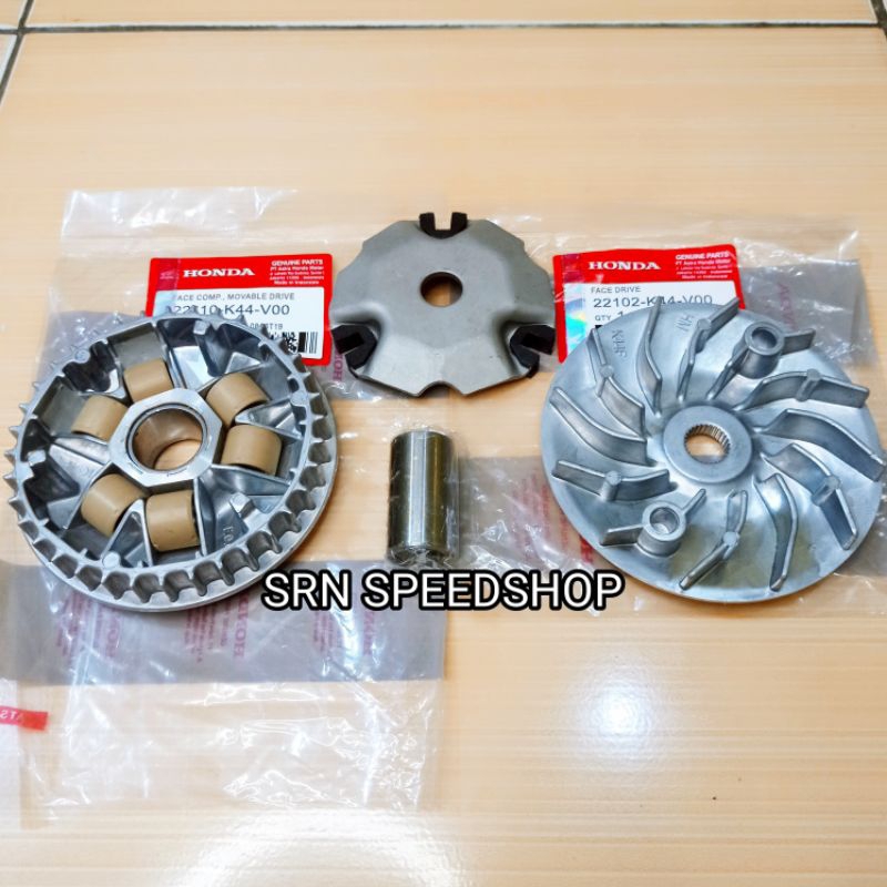 Rumah Roller Assy + Kipas Lawan Rumah Roller K44 Honda Beat Esp/Beat Pop/Beat Street/Scoopy Esp/Scoo