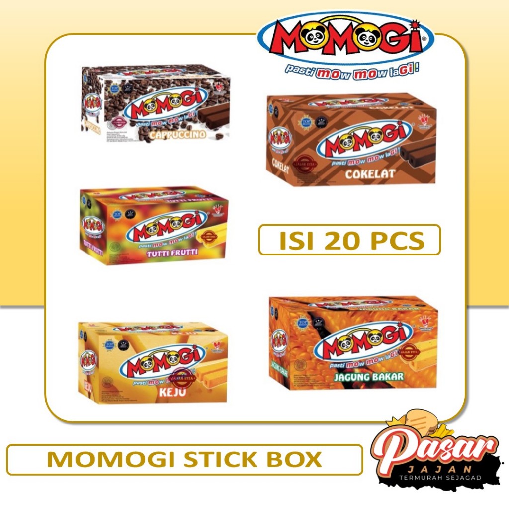 

Momogi Stick Box Stik Extrudat Isi 20 X 5gr Snack Jadul