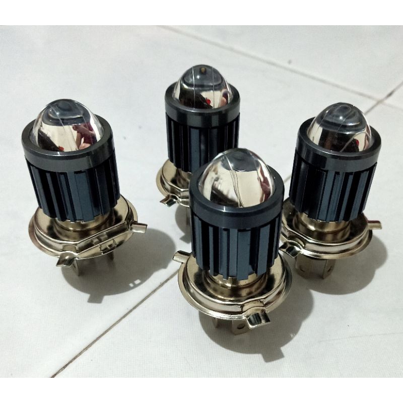 promo lampu led utama soket H4 3kaki  laser terang buat motor universal ninja vixion scorpio klx ver