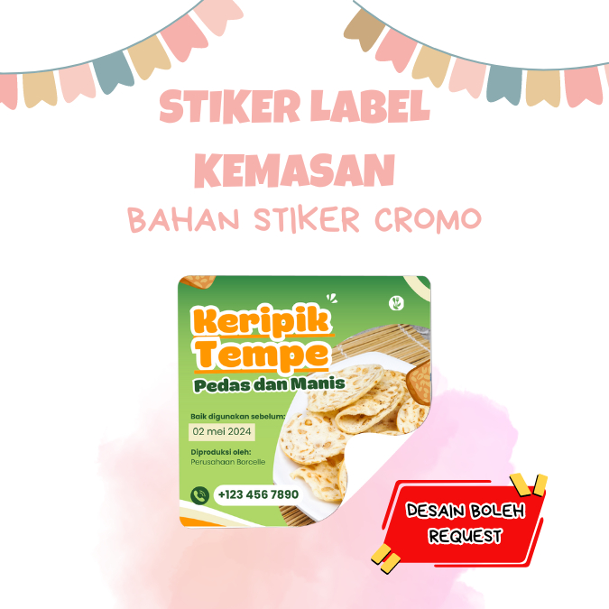 

STIKER KUE KERING, STIKER LABEL TOPLES DAN MAKANAN