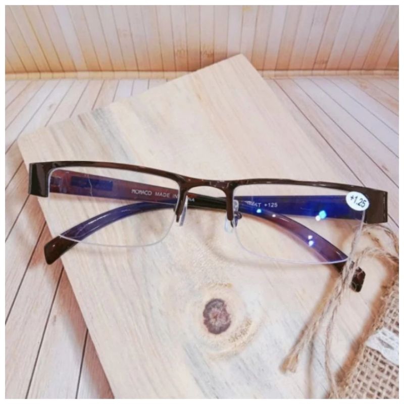 Kacamata Baca Lensa Plus Model Gantung Frame Besi Untuk Pria Dan Wanita CA255