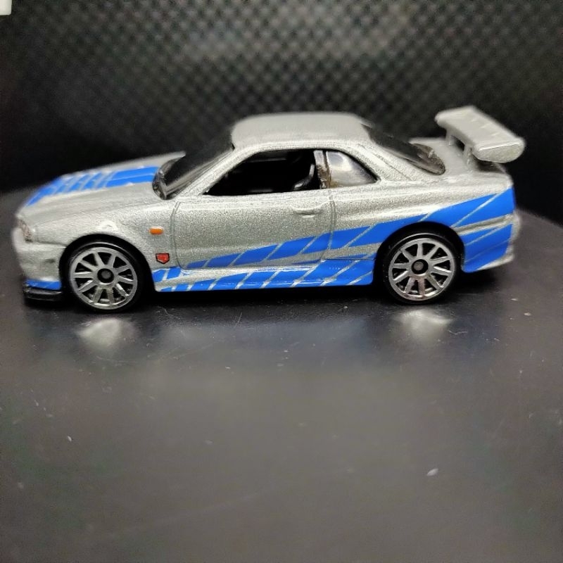 Hot Wheels nissan skyline R34 Brian FAST FURIOUS REGULER EX BOX FNF / WAVE