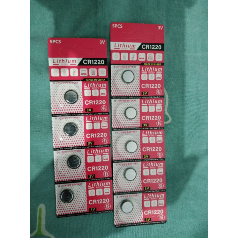 Baterai Lithium CR1220/Baterai Jam Tangan CR1220