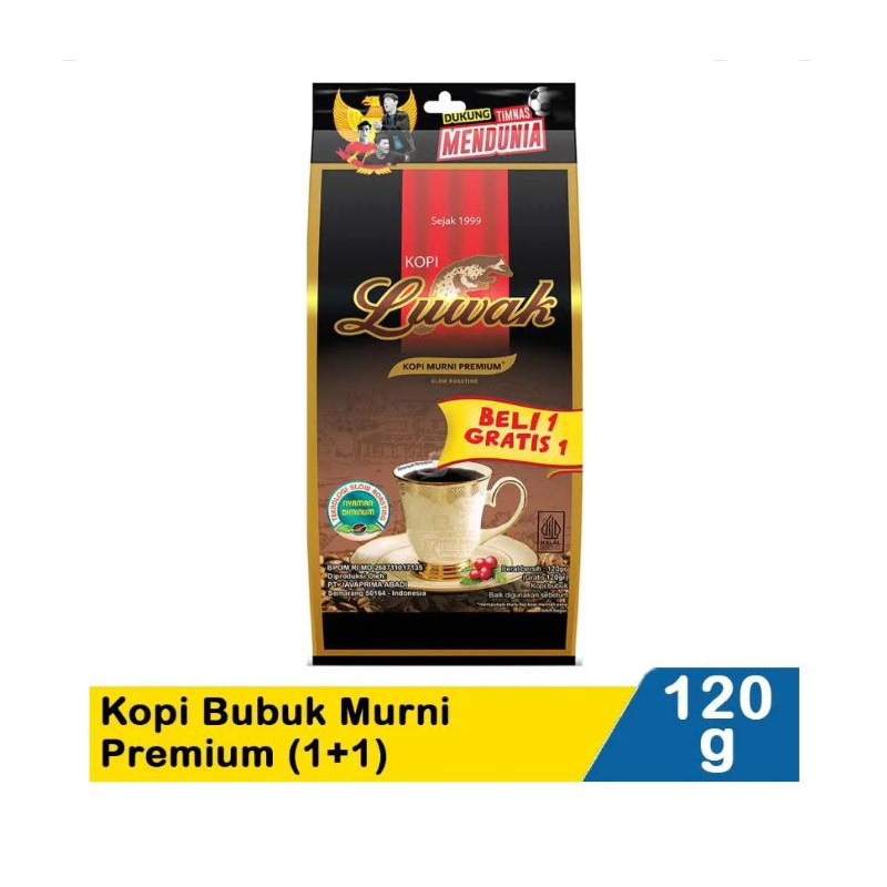 

[Kalimantan] Luwak Kopi Bubuk Murni Premium (1+1) 2 x 120g