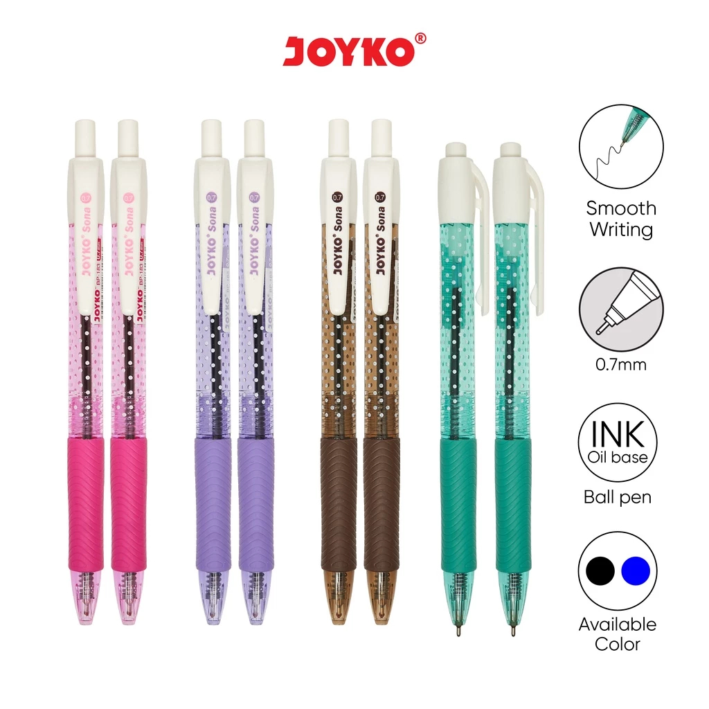 

(12 Pcs / 6 Pcs / 3 Pcs) JOYKO Ball Pen/Pulpen/Pena BP-183/192/338/185/179