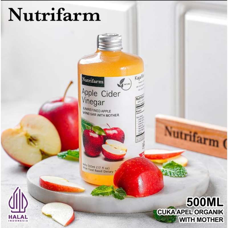 

CUKA APEL ORIGINAL ORGANIK 500ML / APPLE CIDER VINEGAR WITH MOTHER/ CUKA SARI APEL / BRAGG NUTRIFARM OFFICIAL DEHEALTH SUPPLIER DARIBUMI