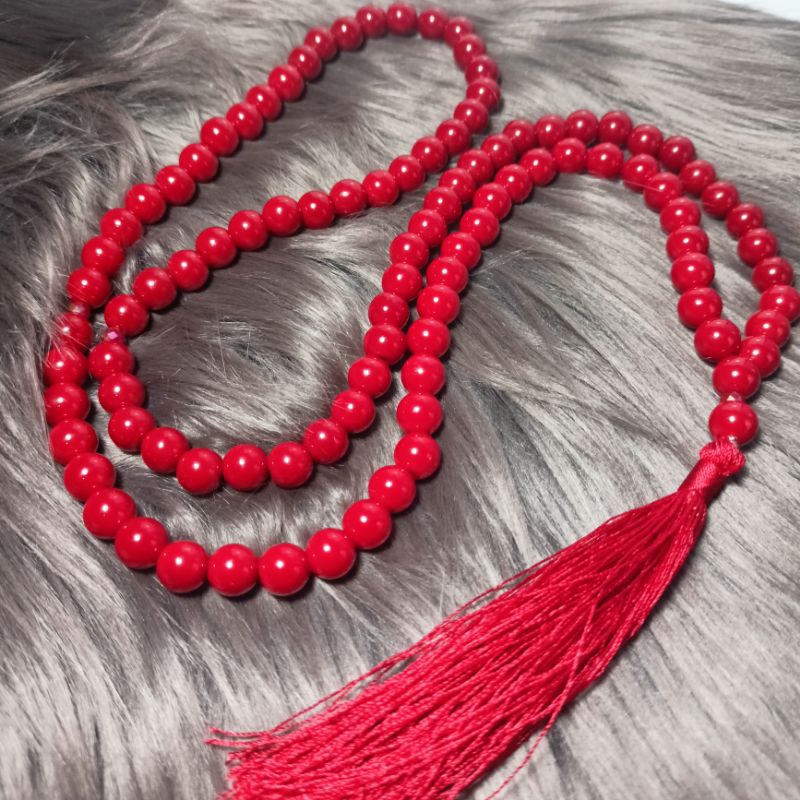 TASBIH BATU MARJAN 99/BUTIR/8/MM ORIGINAL