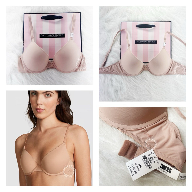 super sale vs tshirt pink nude bra