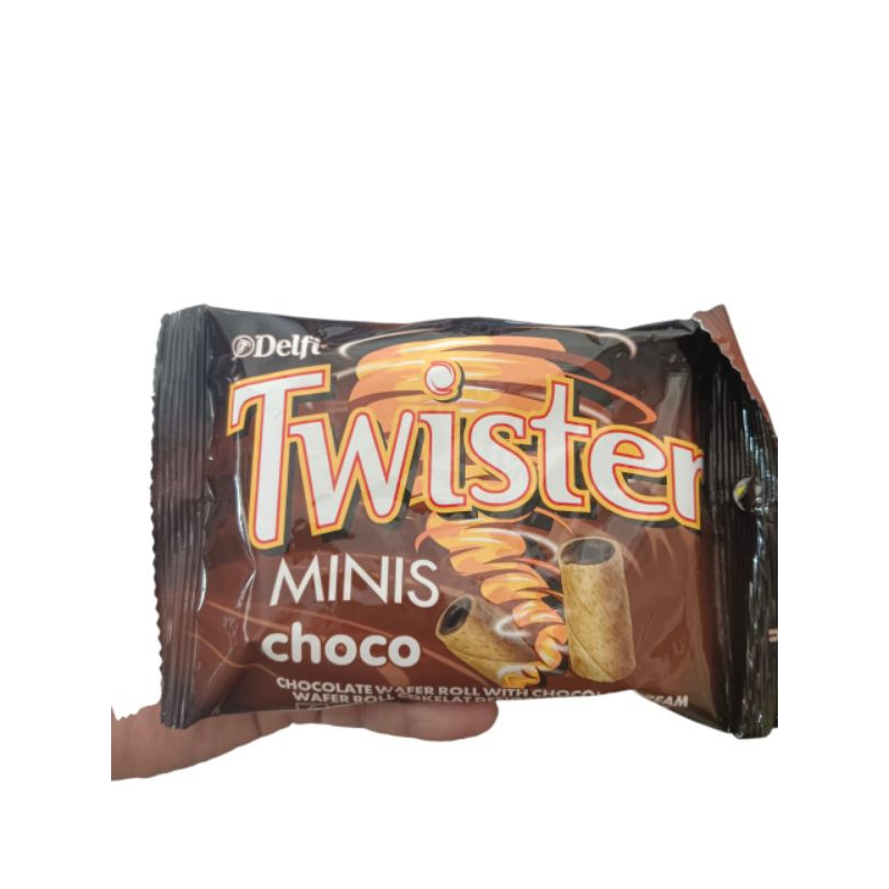 

Delfi twister minis choco chocolate wafer roll 30g