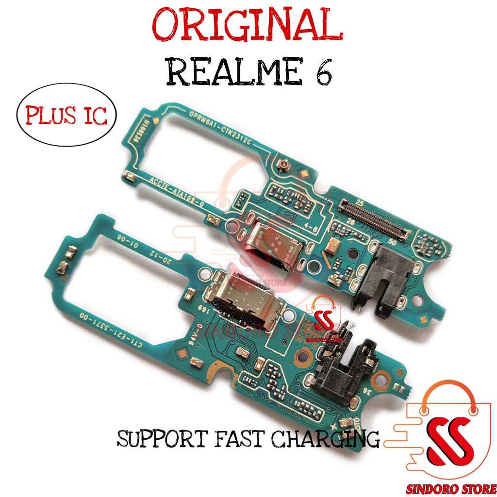 Konektor Charger Realme 6 Realme Narzo USB Papan Cas Ori Mic Pcb Board