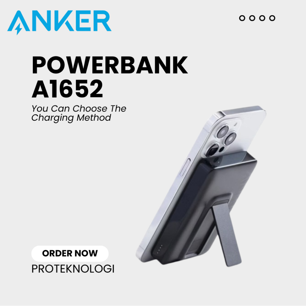 ANKER A1652 Powerbank 10000mAh MagGo Magnetic Wireless Magsafe Charging