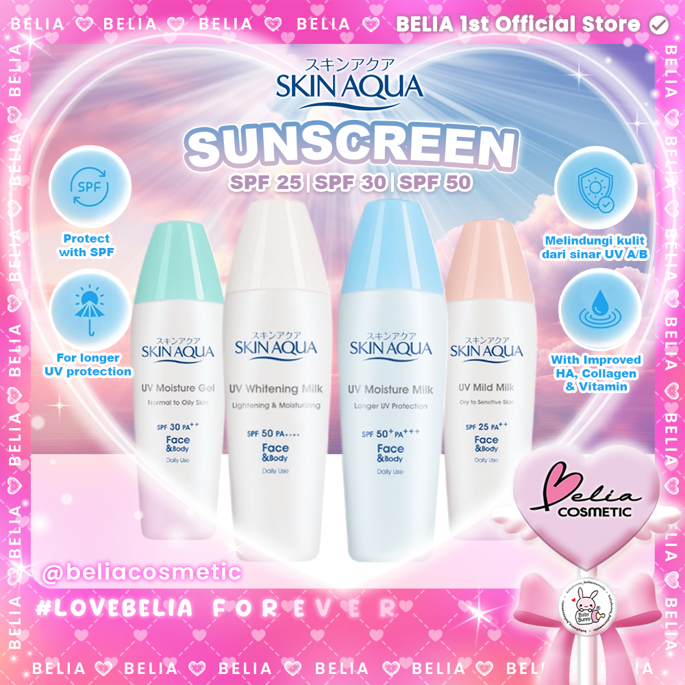 ❤ BELIA ❤ SKIN AQUA Sunscreen Moisture Whitening Milk | Protection against UV-A and UV-B