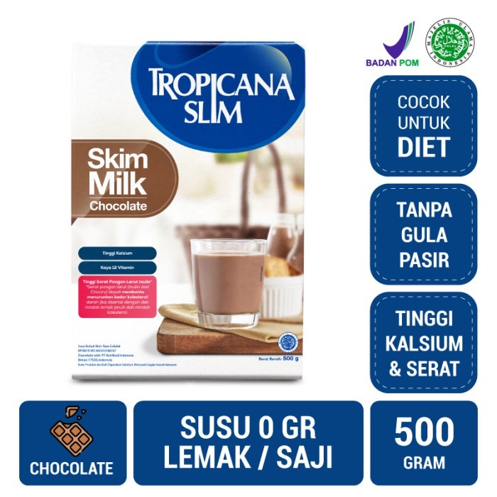 

[oddsolshop] pekanbaru/Tropicana Slim Skim Milk Chocolate 500GR Susu Bubuk Cokelat Serbuk Minum