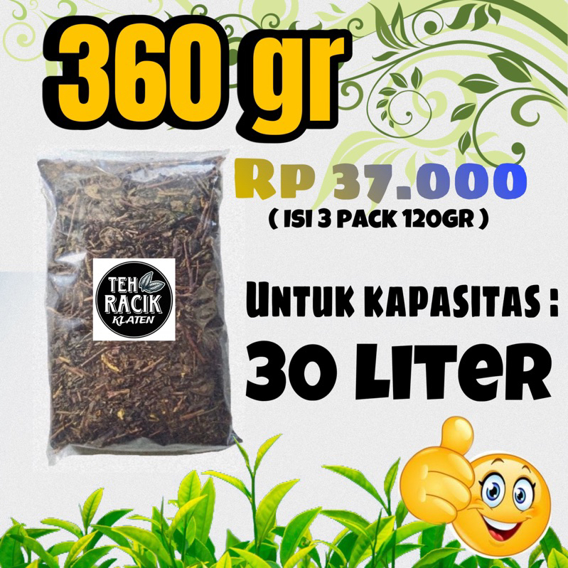 

TEH RACIK 360gr untuk 30liter ES TEH JUMBO SOLO/WEDANGAN (wasgitel)