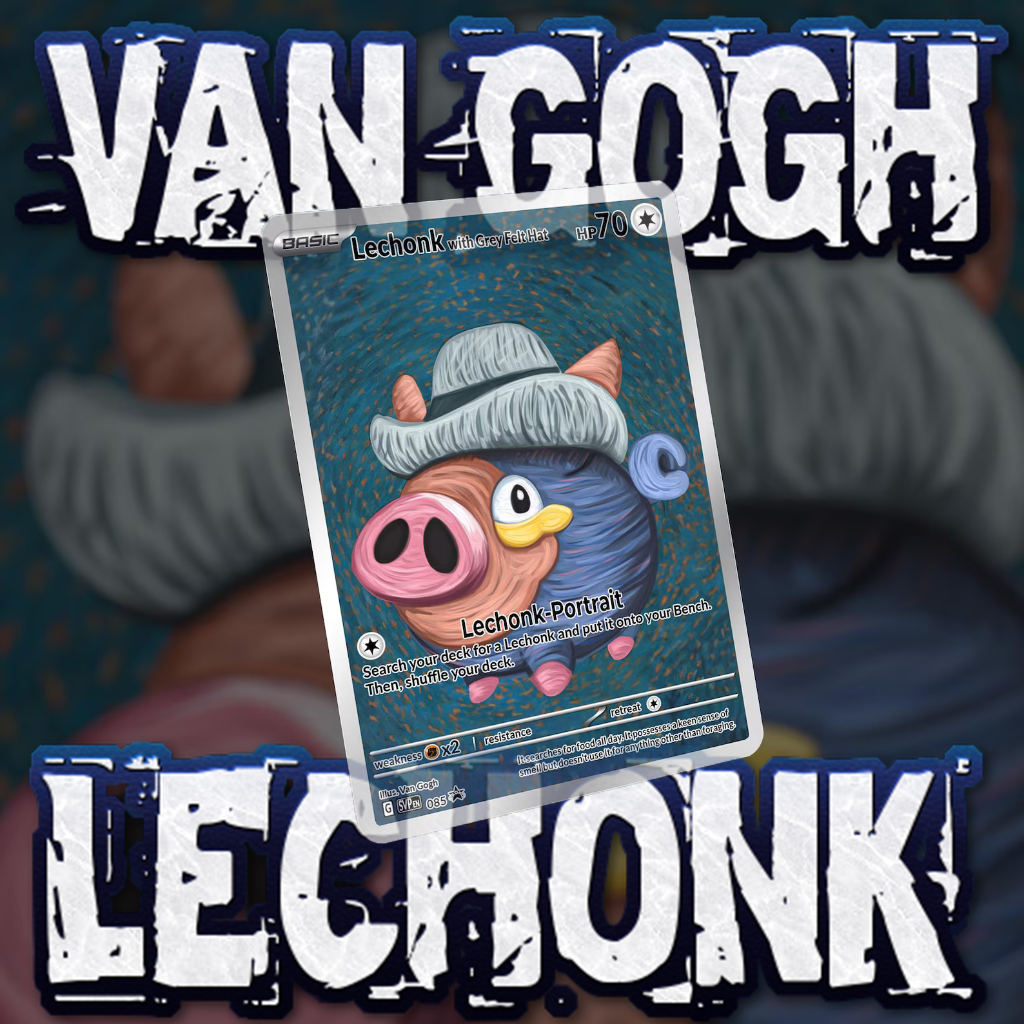 KARTU POKEMON TCG HOLOGRAM SPECIAL VAN GOGH MUSEUM - LECHONK