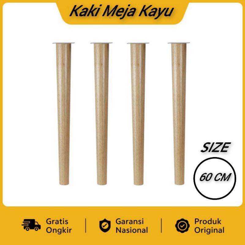 kaki meja kayu 60cm | wooden table legs minimalist