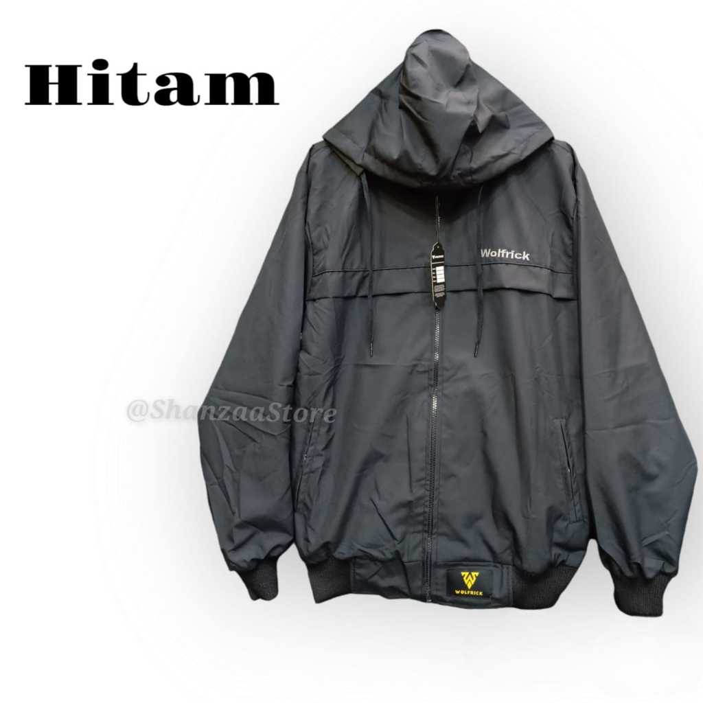 JAKET PARASUT POLOS  PRIA TERBARU WOLFRICK ORIGINAL/JAKET WATERPROF/JAKET PARASUT POLOS