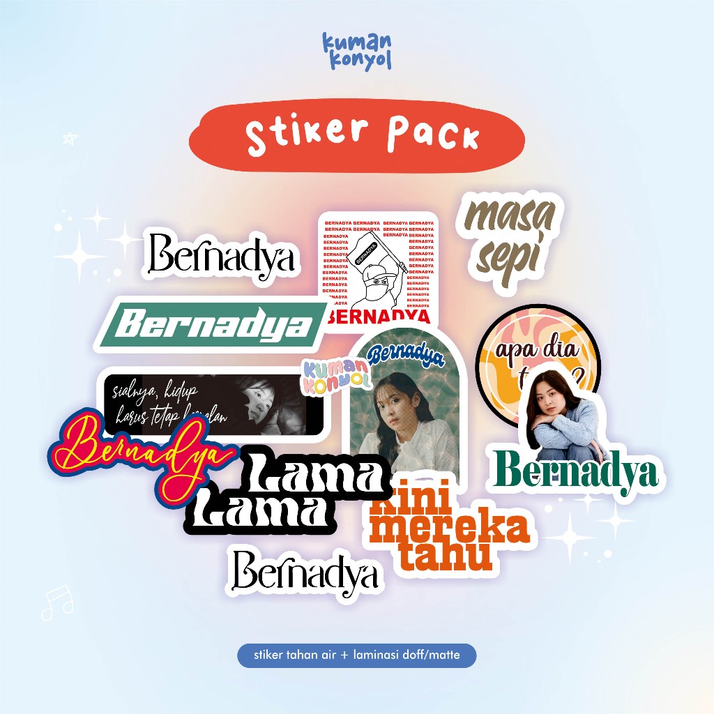 

STIKER BERNADYA ISI 12pc ◼ STIKER HELM ◼ STIKER TAHAN AIR ◼ STIKER LAPTOP ◼ STIKER DECO