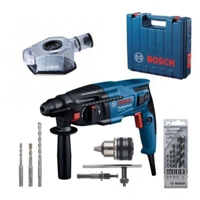 Bosch GBH 220 Kit Set Bor Rotarry Hammer SDS 3 Fungsi Bor Listrik GBH 220