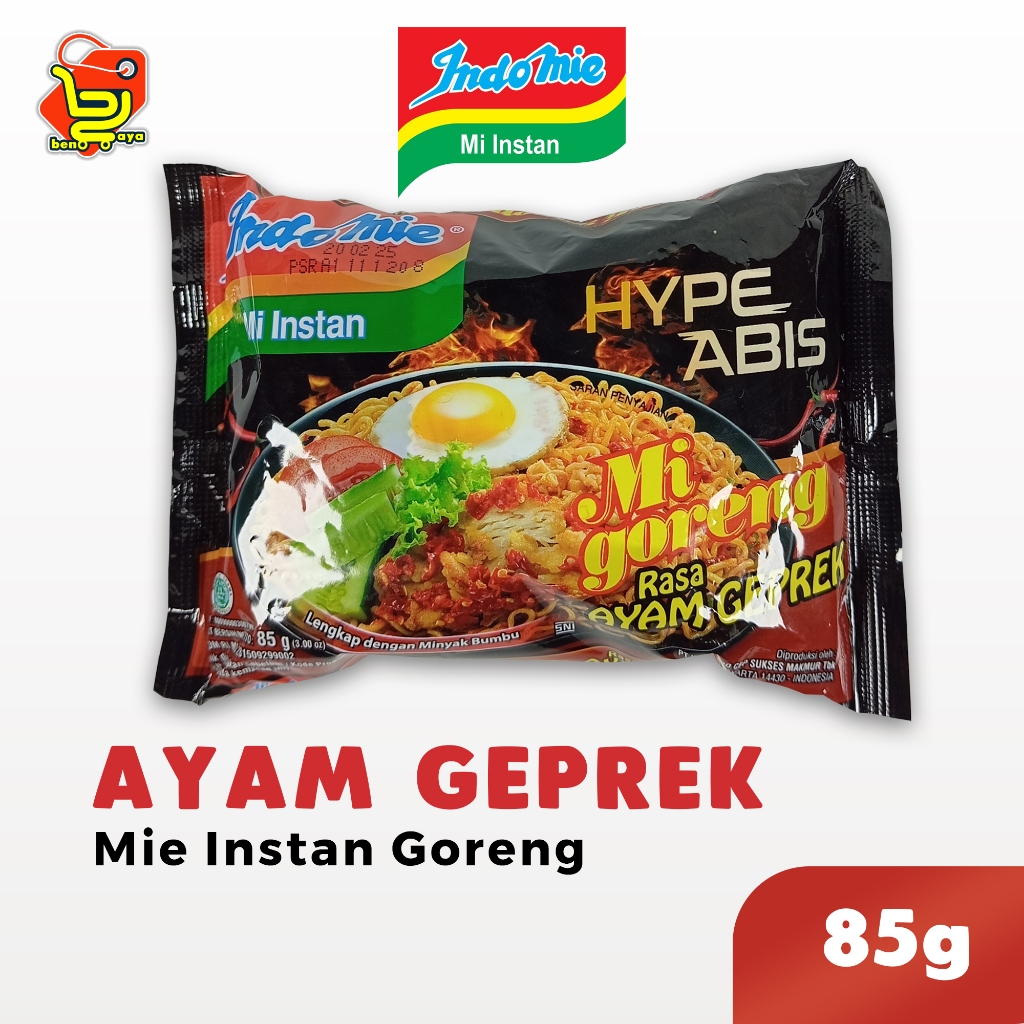 

Indomie HypeAbis Mi Ayam Geprek Mie Goreng Instan 85g