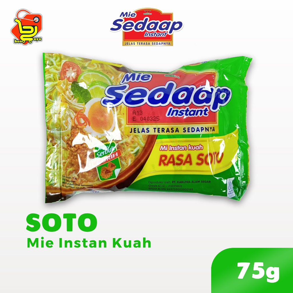 

Mie Sedaap Mi Soto Mie Instan Kuah 75g