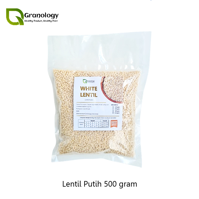 

Kacang Lentil Putih / White Lentil (500 gram) by Granology