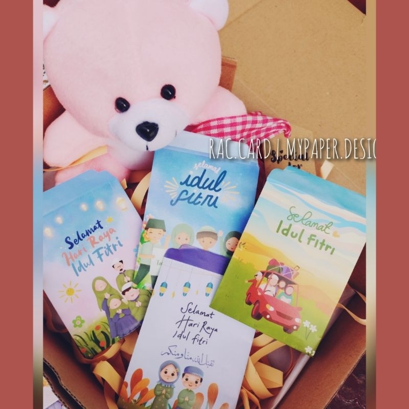 

(isi10 pcs) Amplop Lebaran Premium Unik Aesthethic Kartun Muslim lucu