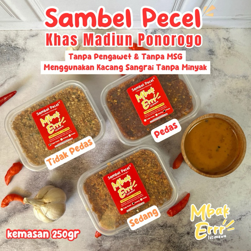 

Sambel Bumbu Pecel Madiun Ponorogo Sangrai Mbak Errr Tanpa Pengawet dan Tanpa MSG