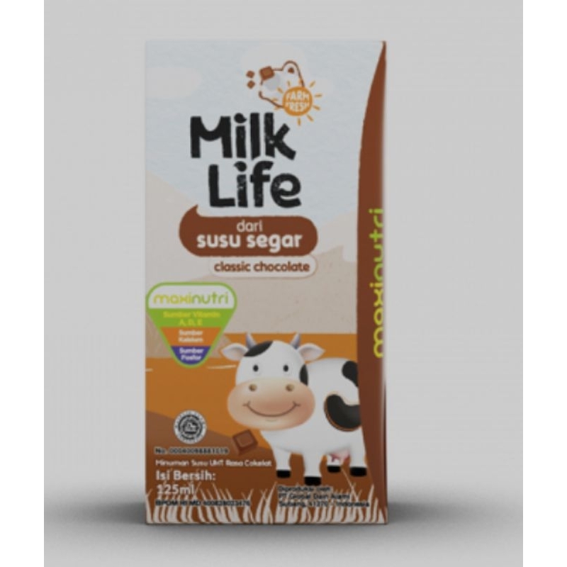 

Milk life susu UHT anak rasa cokelat 125 ml