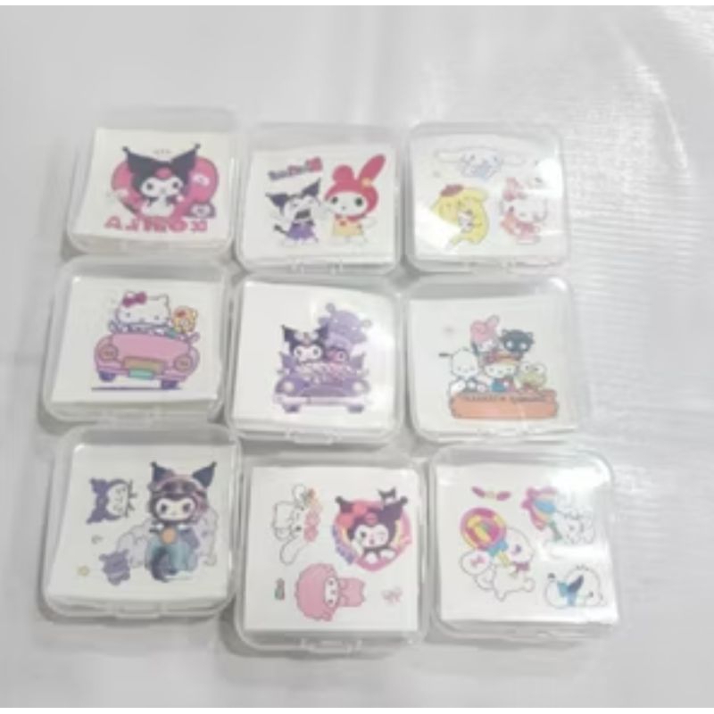 Kartu Tempelan Mainan anak tato tatoan sanrio