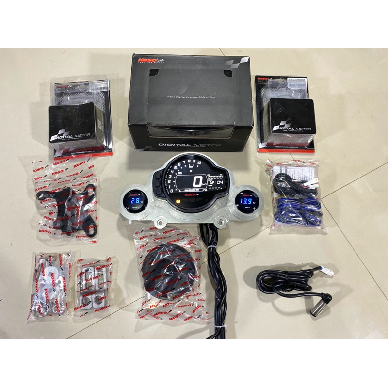 SPEEDOMETER SPEEDO KOSO MS01 + VOLT THERMO PNP NINJA RR OLD NEW ZX