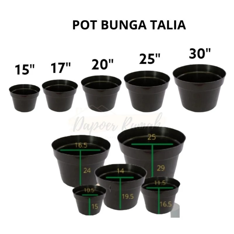 [1 LUSIN]Pot Bunga Talia/Pot Bibit Tanaman/Pot Plastik