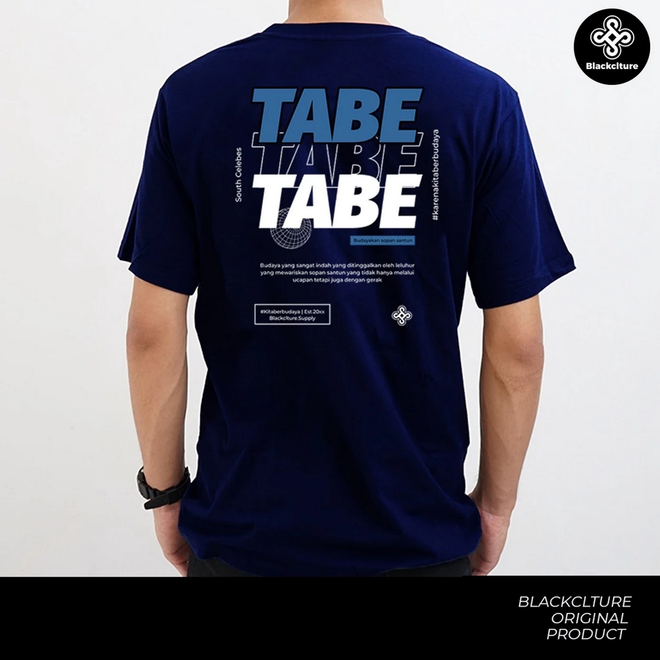 Blackclture Men Shirt Edisi Tabe / Kaos Makassar / Baju Bugis / Pakaian Pria / Tshirt Keren / Shop M