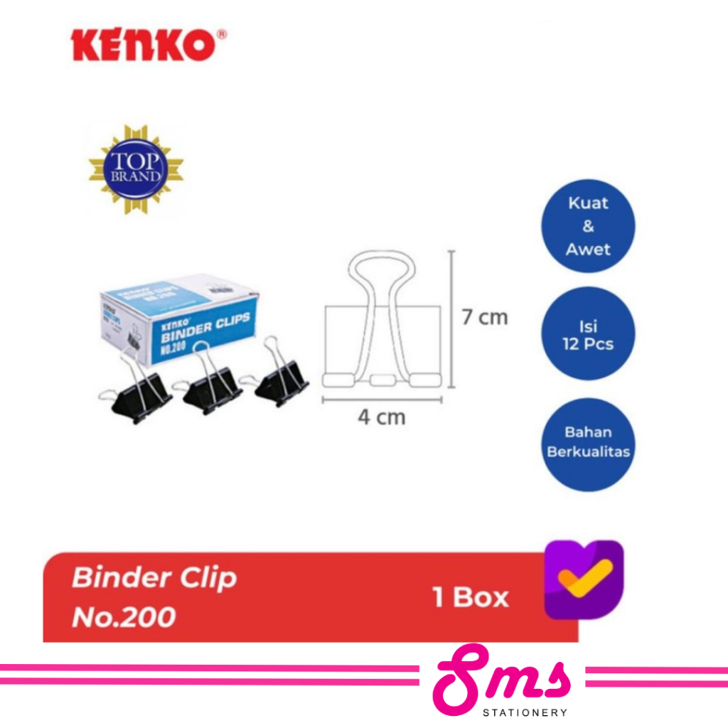 

Kenko Klip Kertas / Binder Clip 200