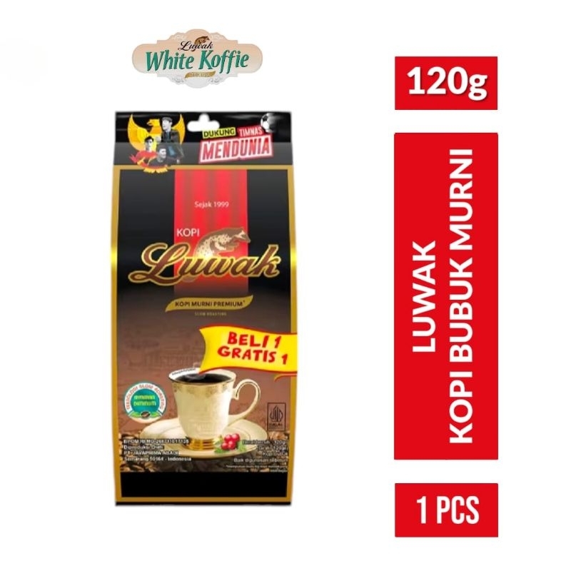 

LUWAK Kopi Bubuk Murni Premium 120gr / Luwak Kopi Bubuk Murni Premium Pack 120gr