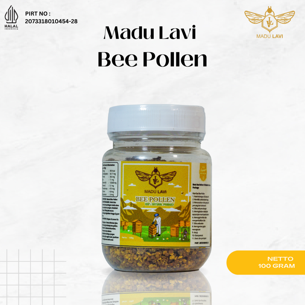 

Bee Pollen Madu Lavi Serbuk Sari dari Alam Kemasan 100gr