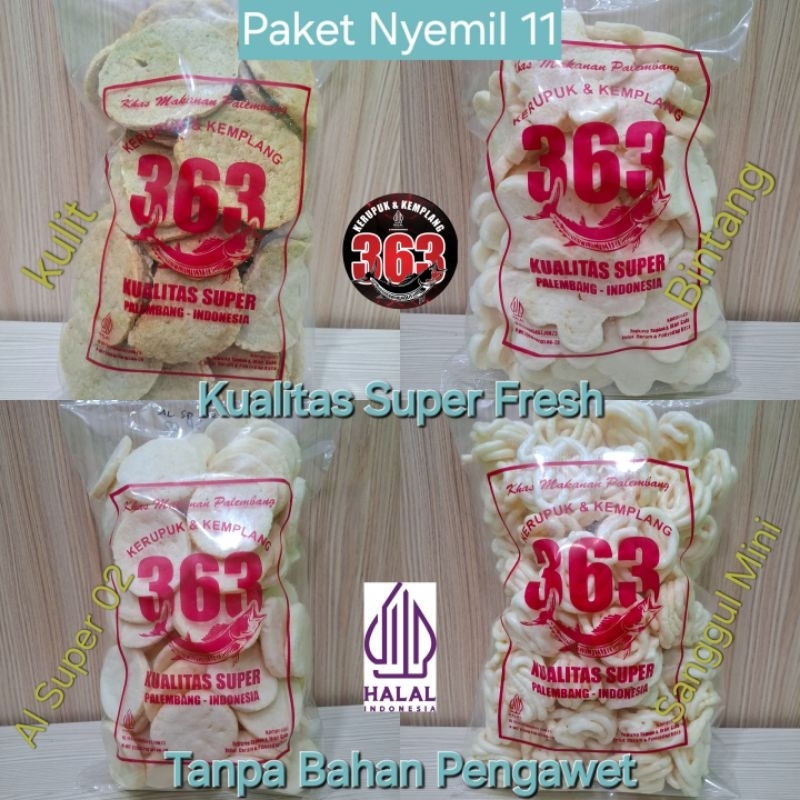 

PAKET Nyemil 11 Kerupuk Kemplang 363 Kualitas Asli Ikan Super Fresh Halal