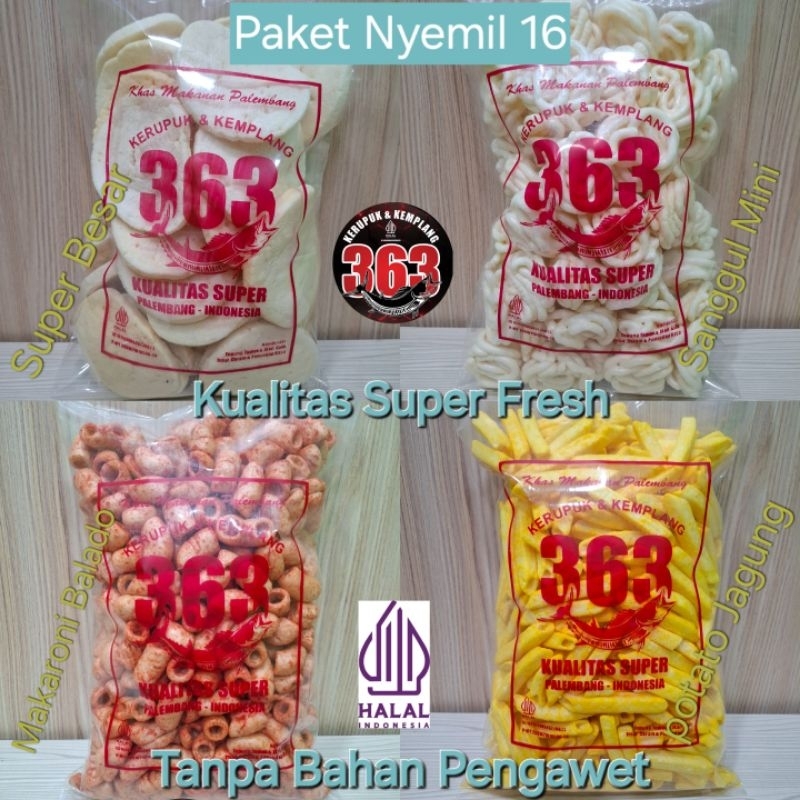 

PAKET Nyemil 16 Kerupuk Kemplang 363 Kualitas Asli Ikan Super Fresh Halal