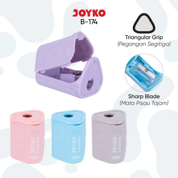 

Serutan Triangular Sharpener Joyko B-174 Rautan Segitiga Grip Morandi