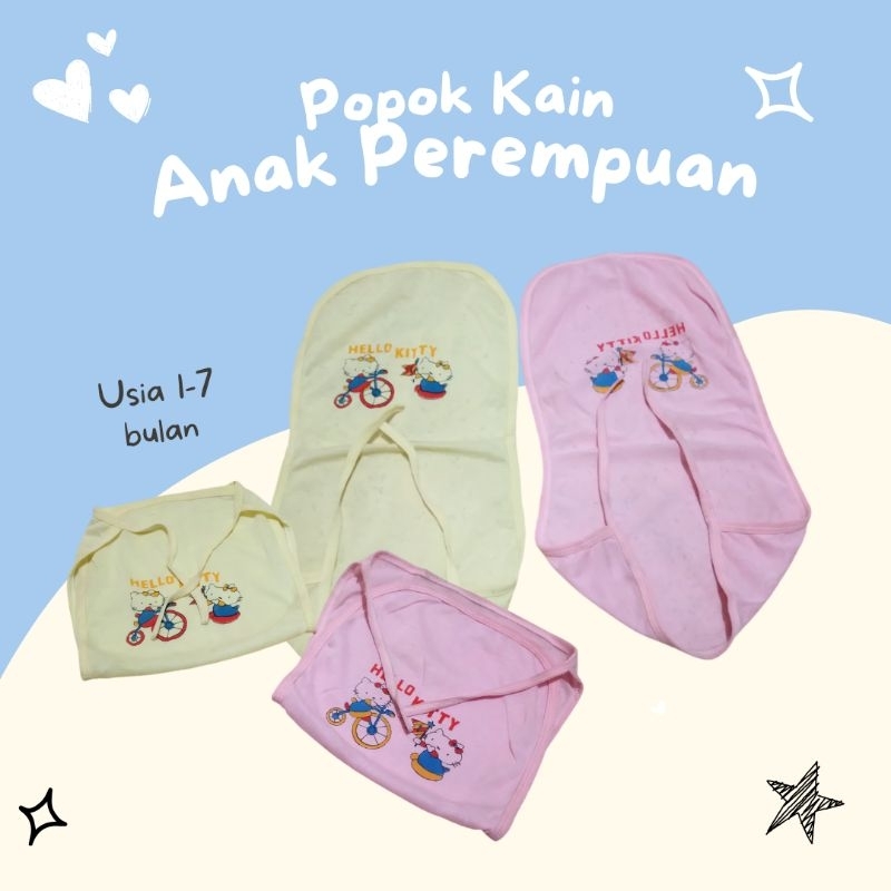 POPOK KAIN BAYI / ANAK PEREMPUAN MURAH, HAMPERS BAYI MURAH, USIA 1-6 BULAN