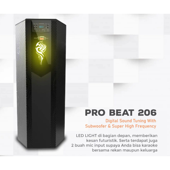 SPEAKER Roadmaster PRO Beat 206 Speaker Aktif 6" x 4 Woofer Sound System