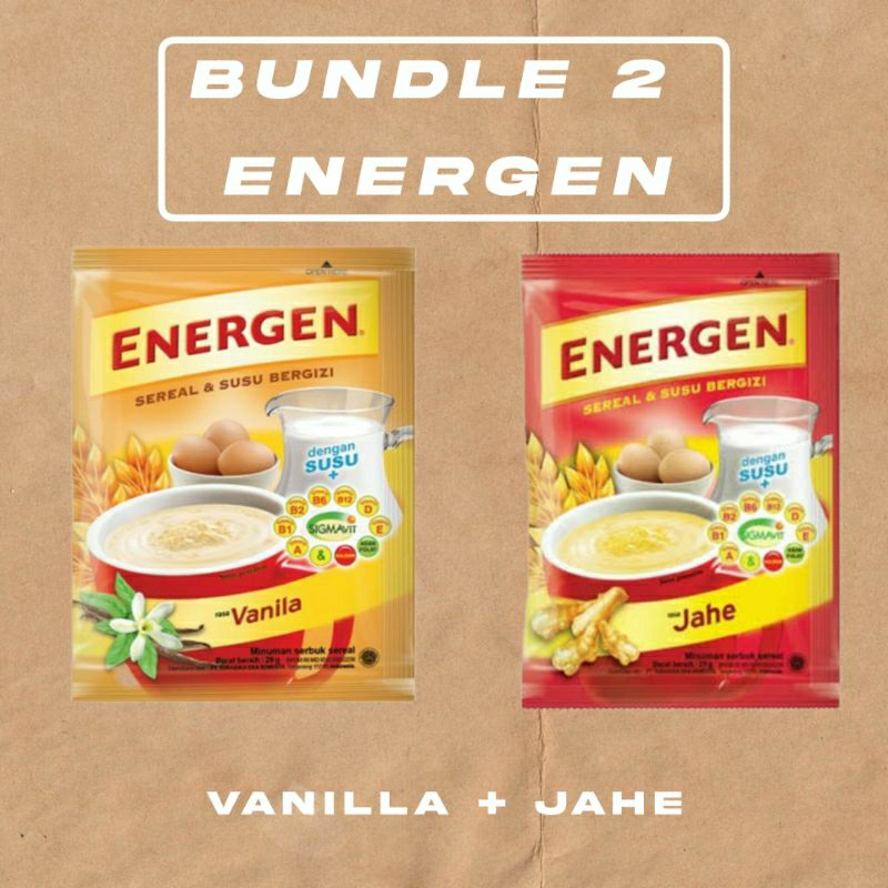 

SPESIAL DUOs Energen (Vanilla + Jahe)