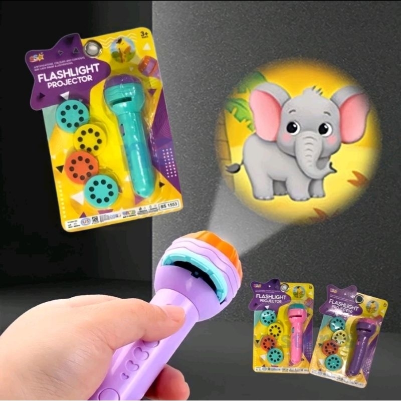 Mainan Edukasi Anak Senter Proyektor Gambar / Mainan Edukasi Usia Dini / Senter Proyektor Mini Anak