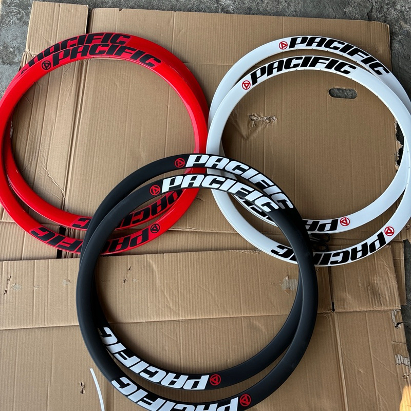 rims rim lingkar velg 700c pacific sepeda fixie roadbike 36 hole 4cm alloy aloy doublewall SEPASANG