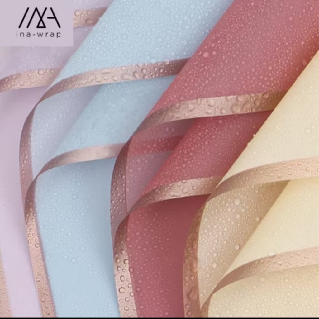 

20 LEMBAR Kertas Wrapping paper/Kertas Buket Bunga List Gold/kertas Buket Murah/Kertas Buket Per